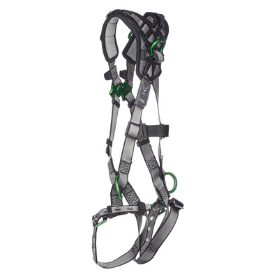 MSA V-FIT Harness w/Back, Side and Shoulder D-Rings - Tongue Buckle Leg Straps - Shoulder Padding - Standard - 10194941