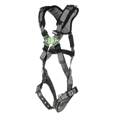 MSA V-FIT Harness w/Back D-Ring - Tongue Buckle Leg Straps - Shoulder Padding - Extra Large - 10194890
