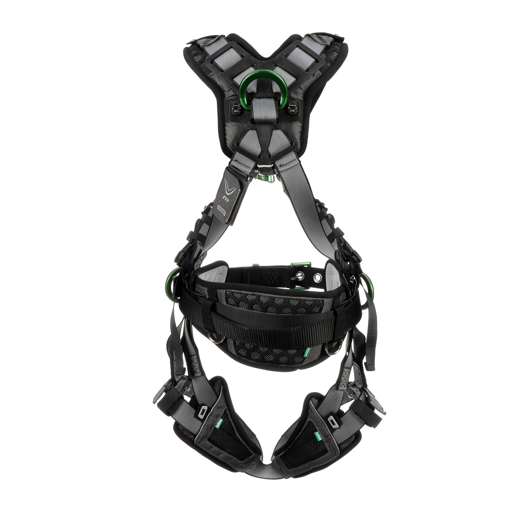 MSA V-FIT Construction Harness w/Back & Side D-Rings - Tongue Buckle Leg Straps - Shoulder & Leg Padding - Standard - 10195181