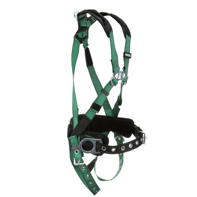 MSA V-FORM Construction Harness w/Back & Side D-Rings - Tongue Buckle Leg Straps - Shoulder Padding - Extra Small - 10197363