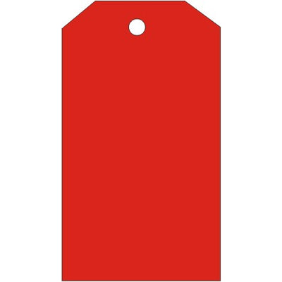 BLANK RED TAGS - BLANK RED TAGS, 6.125X3, Rigid Vinyl