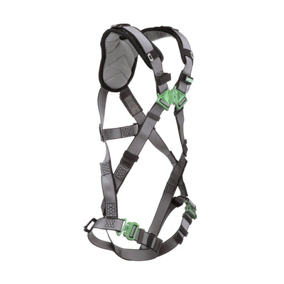 MSA V-FIT Harness w/Back D-Ring - Quick-Connect Leg Straps - Shoulder Padding - Extra Large - 10194671