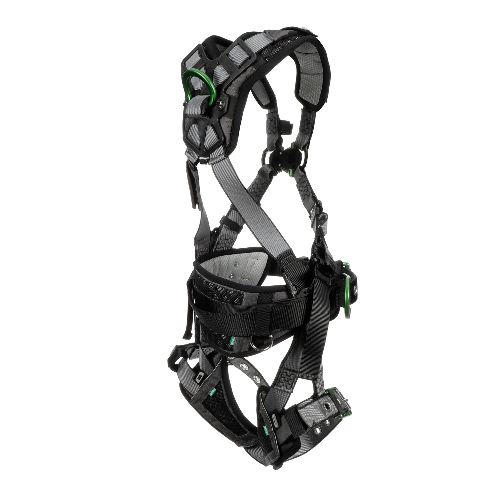 MSA V-FIT Construction Harness w/Back & Side D-Rings - Tongue Buckle Leg Straps - Shoulder & Leg Padding - Standard - 10195181