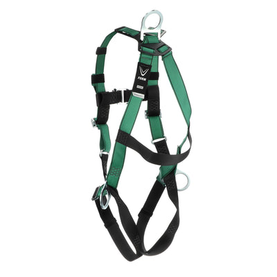 MSA V-FORM Harness w/Back, Front & Side D-Rings - Qwik-Fit Leg Straps - Super Extra Large - 10197438