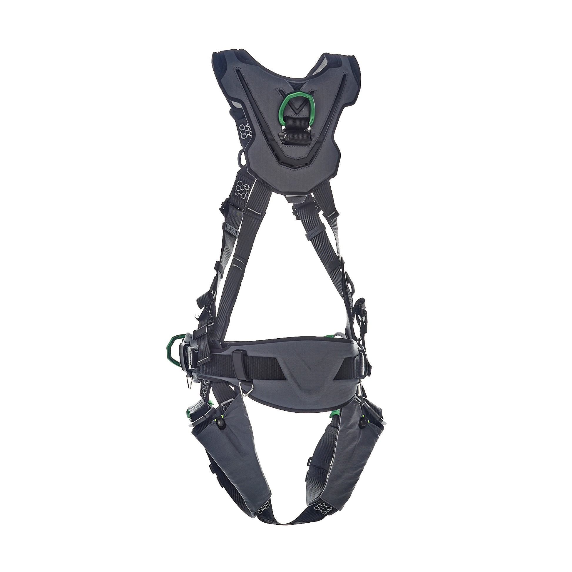 MSA V-FLEX Construction Harness w/Back, Front & Side D-Rings - Quick Connect Leg Straps - Extra Large - 10211344