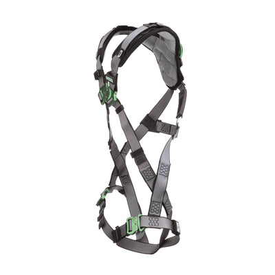 MSA V-FIT Harness w/Back D-Ring - Quick-Connect Leg Straps - Shoulder Padding - Extra Large - 10194671