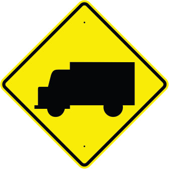 TRUCK SYMBOL - WARNING TRAFFIC SIGN