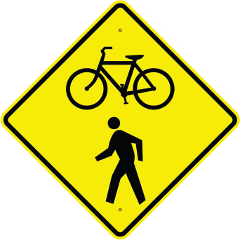 BIKE PATH SYMBOL - WARNING TRAFFIC SIGN