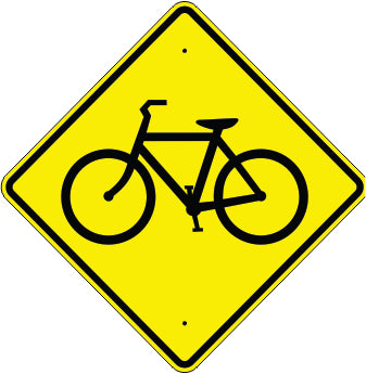 BICYCLE - WARNING TRAFFIC SIGN