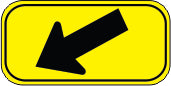 ARROW POINTING DOWNWARD TO LEFT