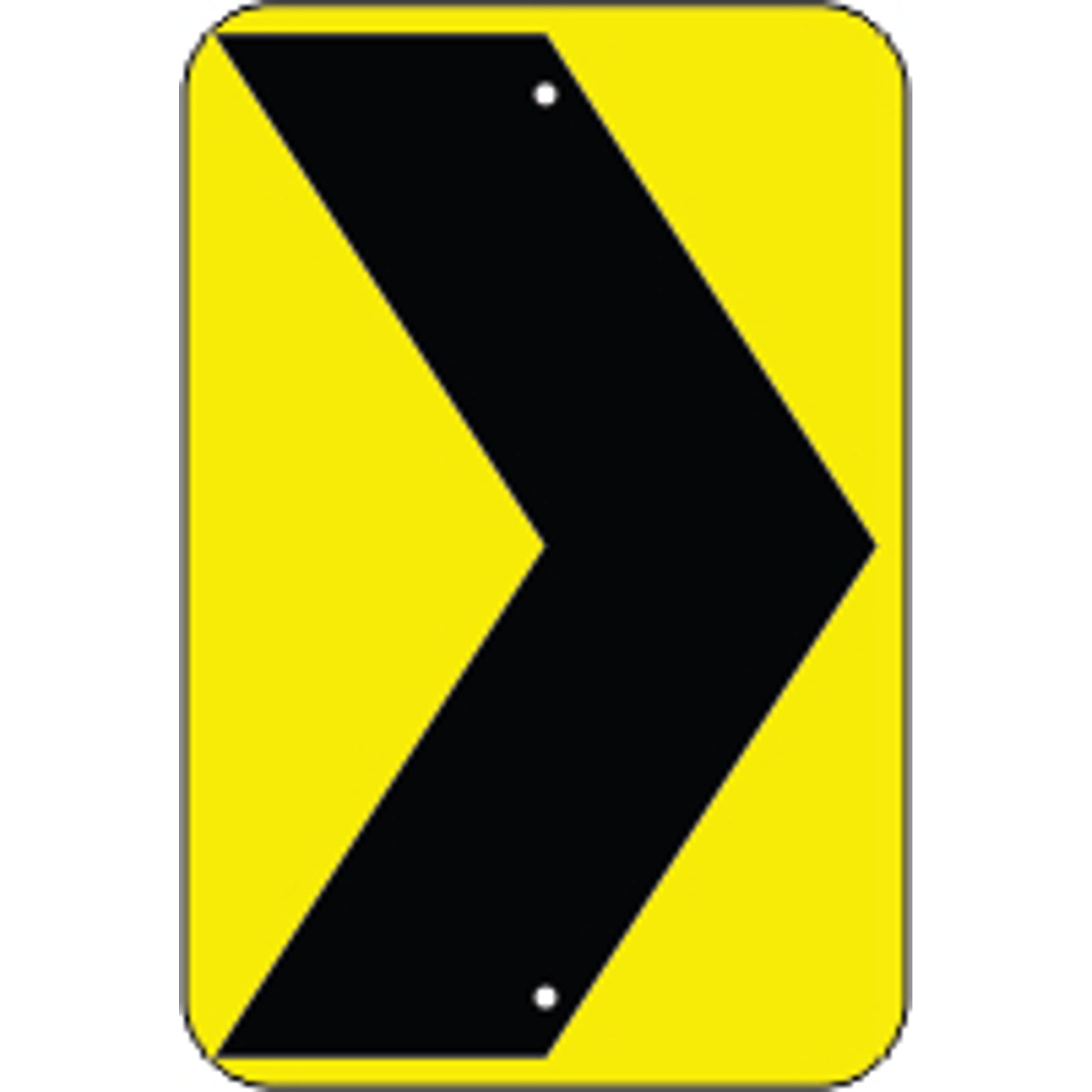 Chevron Sign Color CHEVRON SYMBOL - WARNING TRAFFIC SIGN – Jendco Safety Supply