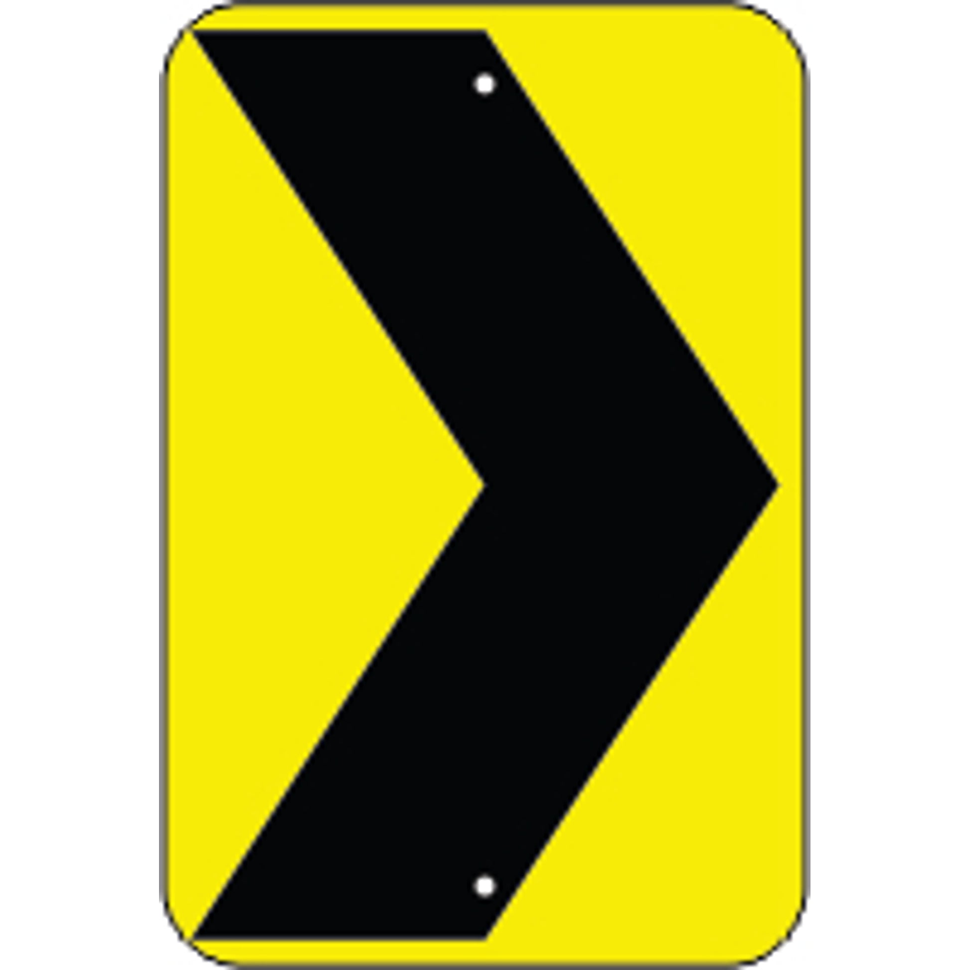 CHEVRON SYMBOL - WARNING TRAFFIC SIGN - CHEVRON SYMBOL - WARNING TRAFFIC SIGN, 30X24, Aluminum (.080) Diamond Grade Reflective