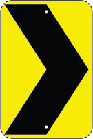 CHEVRON SYMBOL RIGHT - WARNING TRAFFIC SIGN
