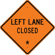 LEFT LANE CLOSED   REPLACE WITH:  AHEAD  500 FEET  1000 FEET - LEFT LANE CLOSED   REPLACE WITH:  AHEAD  500 FEET  1000 FEET, 30x30, Aluminum (.080) HIP Reflective