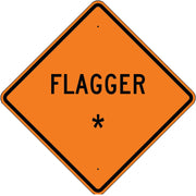 FLAGGER     REPLACE WITH:  AHEAD  500 FEET  1000 FEET  1500 FEET - FLAGGER     REPLACE WITH:  AHEAD  500 FEET  1000 FEET  1500 FEET, 48x48, Aluminum (.080) HIP Reflective