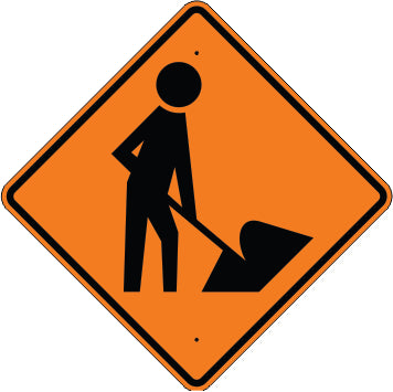 HIGHWAY WORKERS PICTO - CONSTRUCTION TRAFFIC SIGN