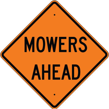 MOWERS AHEAD - CONSTRUCTION TRAFFIC SIGN