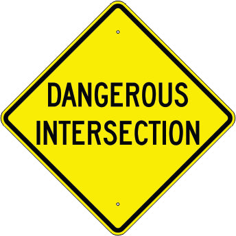 TRAFFIC CIRCLE AHEAD SYMBOL - WARNING TRAFFIC SIGN