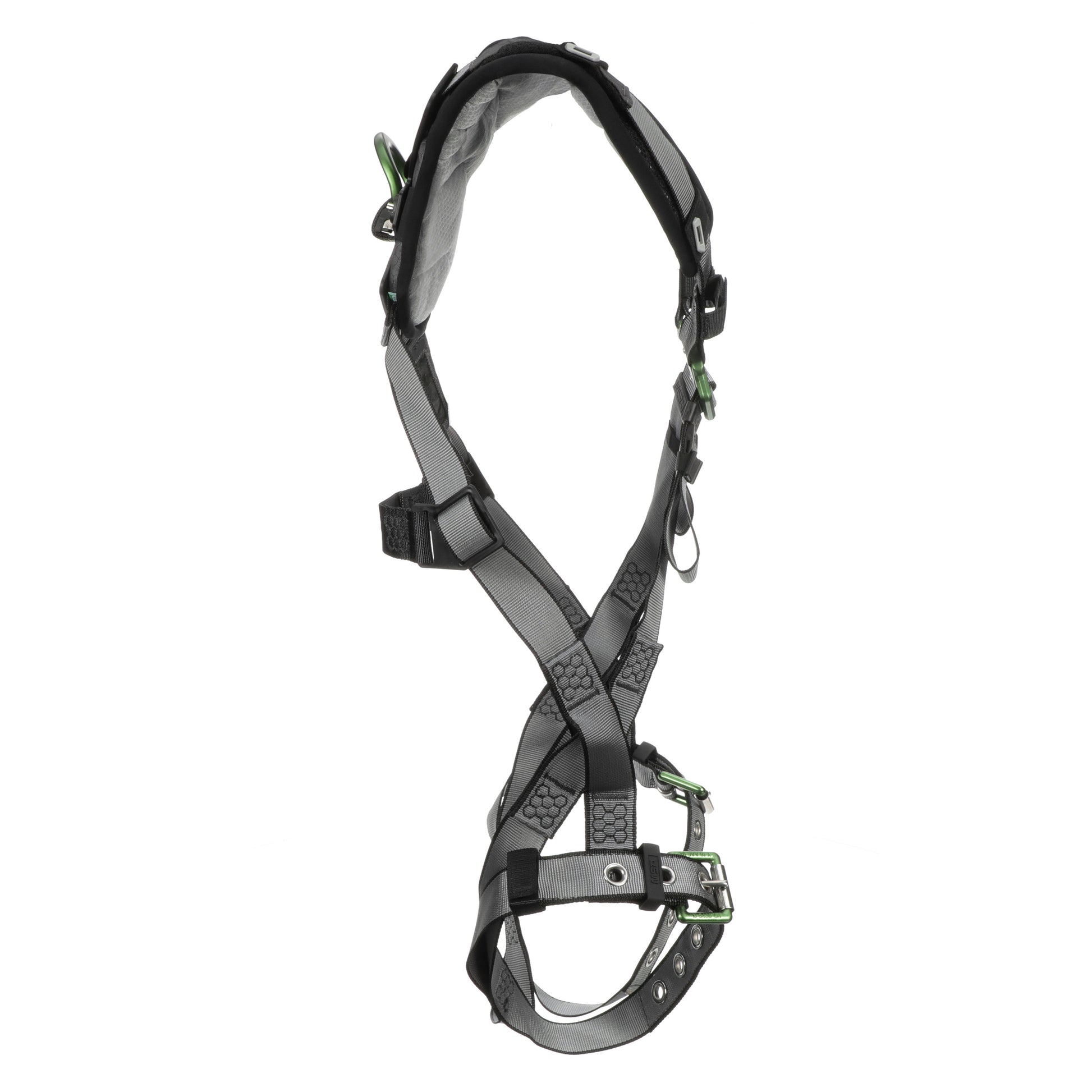 MSA V-FIT Harness w/Back D-Ring - Tongue Buckle Leg Straps - Shoulder Padding - Super Extra Large - 10194891
