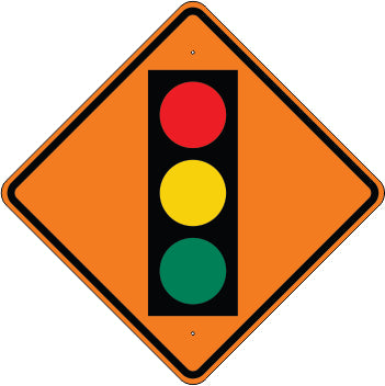 TRAFFIC LIGHT AHEAD PICTO - WARNING TRAFFIC SIGN