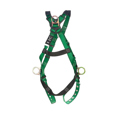 MSA V-FORM Harness w/Back & Side D-Rings - Tongue Buckle Leg Straps Quick Connect Chest Buckle - Super Extra Large - 10206064