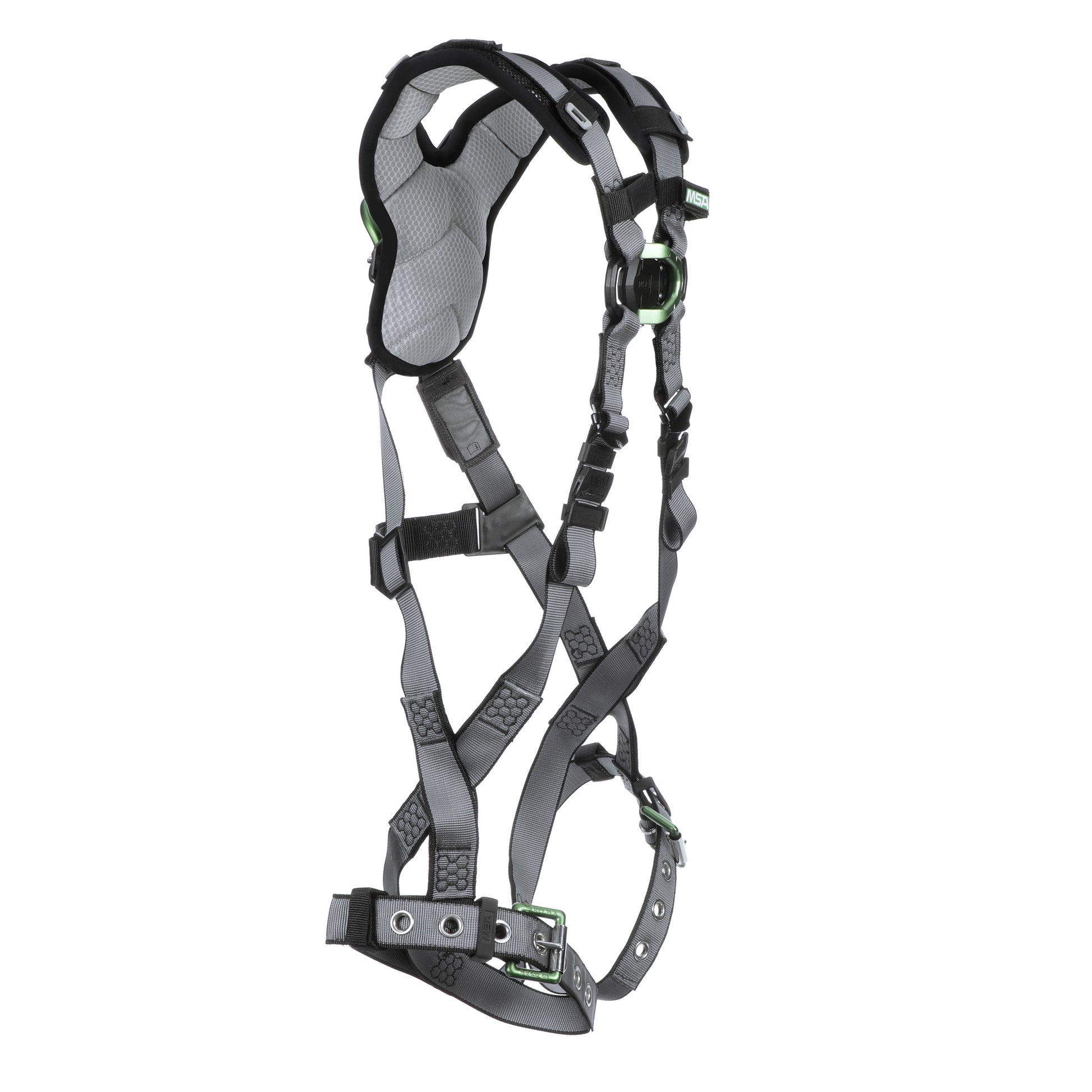 MSA V-FIT Harness w/Back D-Ring - Tongue Buckle Leg Straps - Shoulder & Leg Padding - Extra Small - 10194976
