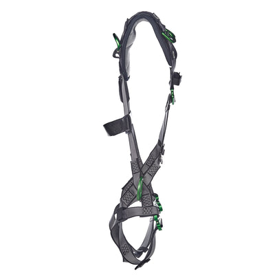 MSA V-FIT Harness w/Back, Side and Shoulder D-Rings - Quick-Connect Leg Straps - Shoulder Padding - Extra Large - 10194886