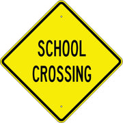 SCHOOL CROSSING - SCHOOL ZONE SIGN - SCHOOL CROSSING - SCHOOL ZONE SIGN, 24”, Aluminum (.080) EGP Reflective