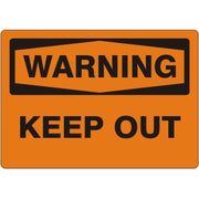 WARNING KEEP OUT - WARNING SIGN - WARNING KEEP OUT - WARNING SIGN, 10X14, Adhesive Vinyl
