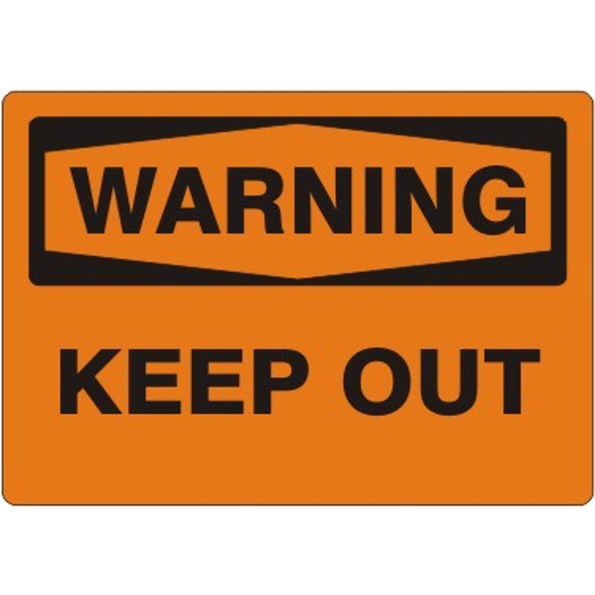 WARNING KEEP OUT - WARNING SIGN - WARNING KEEP OUT - WARNING SIGN, 10X14, Adhesive Vinyl