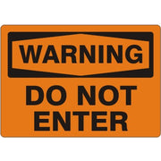 DO NOT ENTER - WARNING SIGN - DO NOT ENTER - WARNING SIGN, 10X14, Adhesive Vinyl