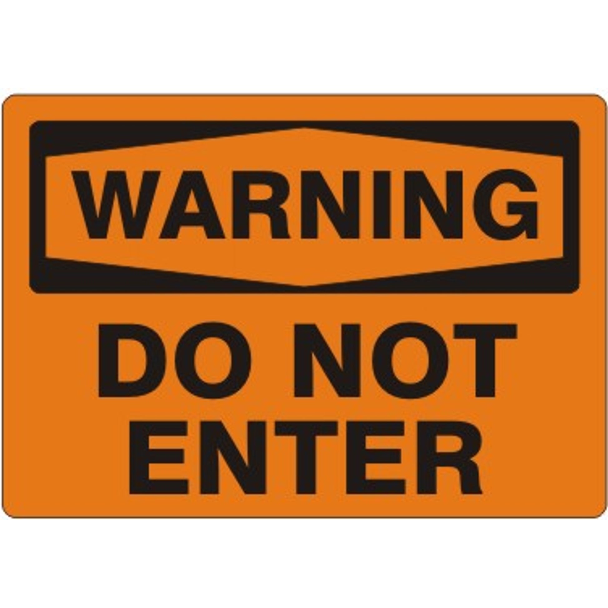 DO NOT ENTER - WARNING SIGN - DO NOT ENTER - WARNING SIGN, 10X14, Adhesive Vinyl