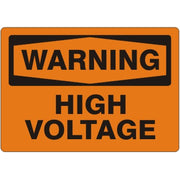 HIGH VOLTAGE - WARNING SIGN - HIGH VOLTAGE - WARNING SIGN, 10X14, Adhesive Vinyl