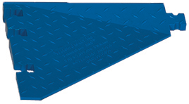 Cable Protector - Yellow Jacket - 5-Ch - 1.25" Ams - ADA - Male Barrier Free Ramp - Blue - WSA-125-BFM-BLU