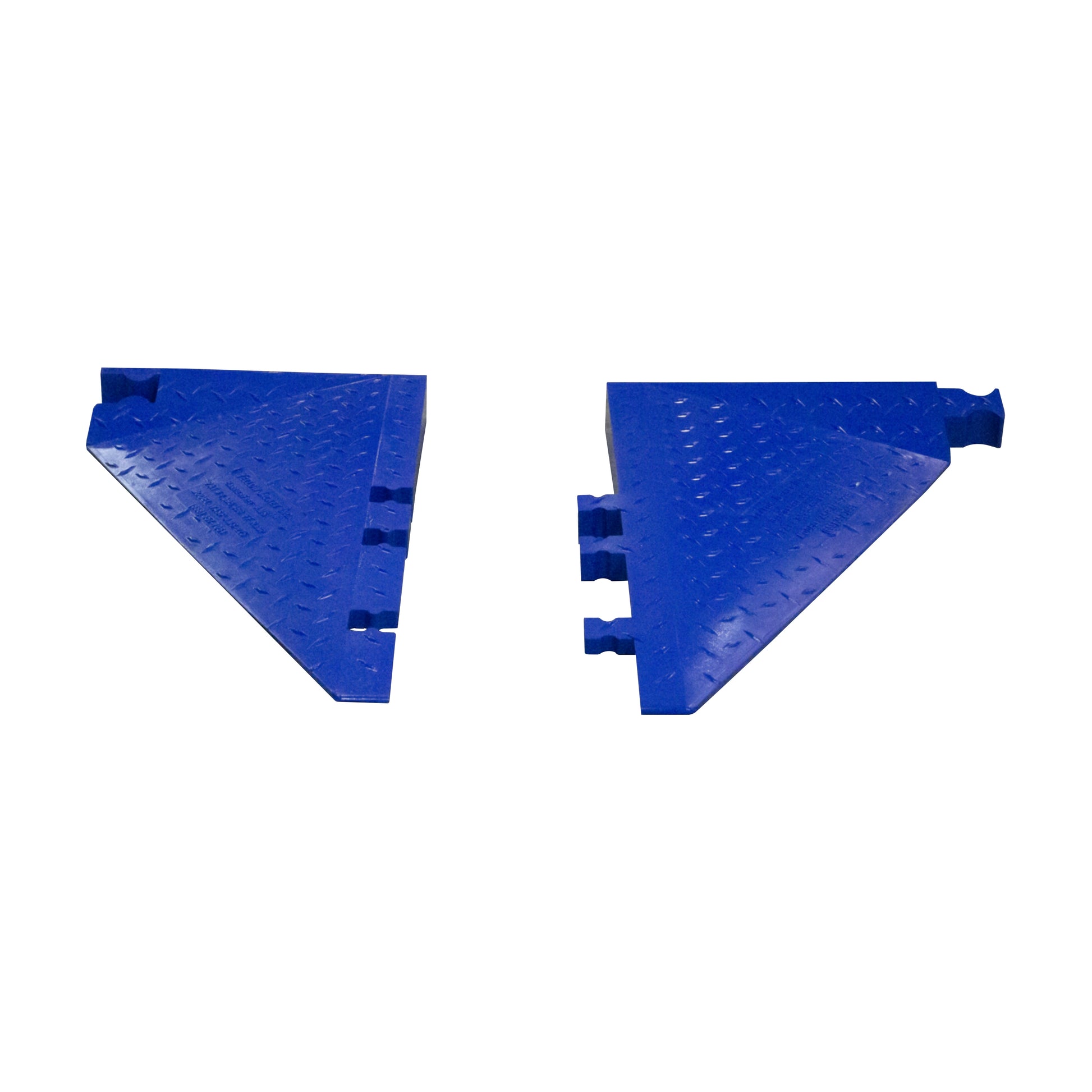 Cable Protector - Yellow Jacket - 3-Ch - 2.25" Ams - ADA - Female Barrier Free Ramp - Blue - WSA-225-BFF-BLU