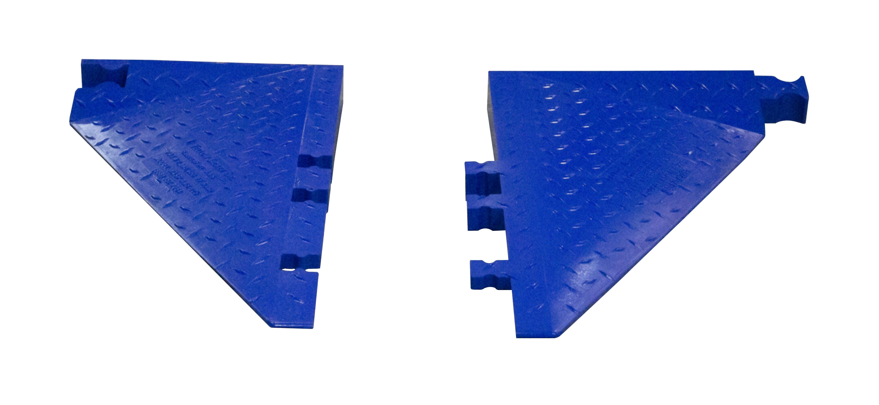 Cable Protector - Yellow Jacket - 3-Ch - 2.25" Ams - ADA - Female Barrier Free Ramp - Blue - WSA-225-BFF-BLU