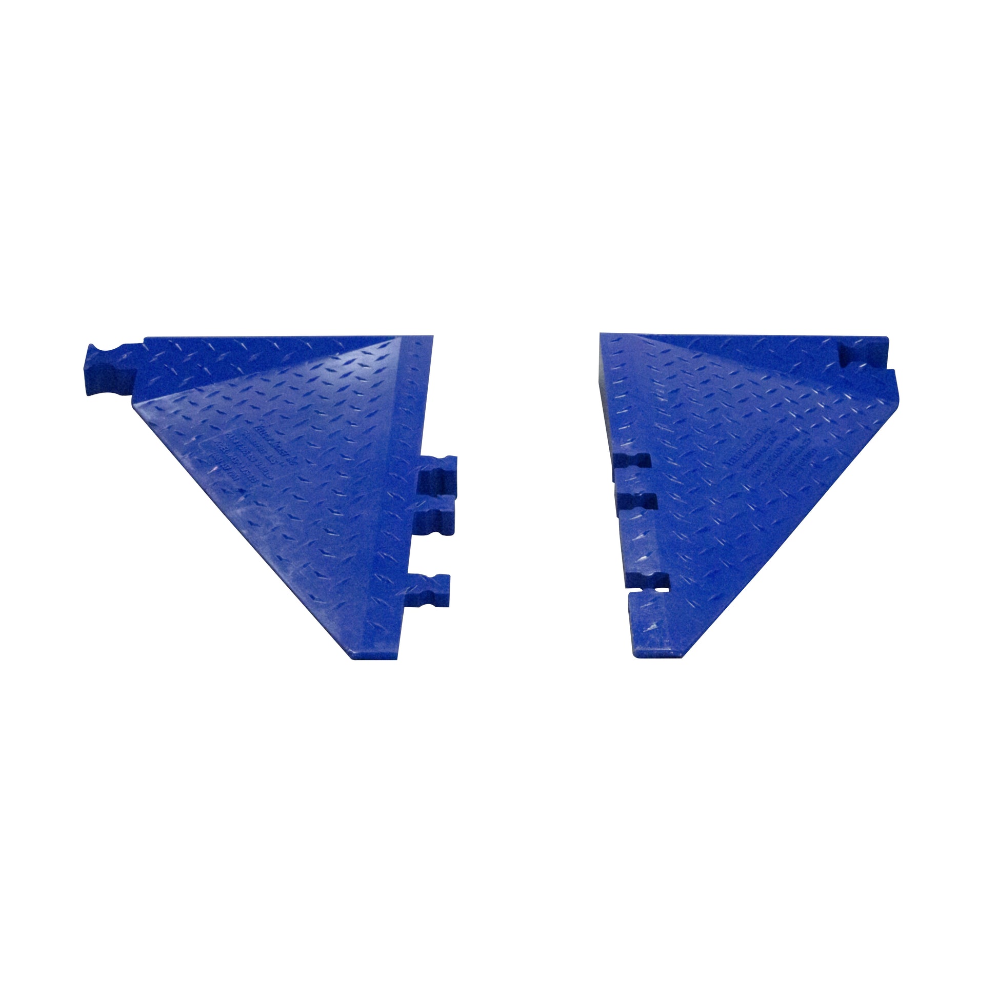 Cable Protector - Yellow Jacket - 3-Ch - 2.25" Ams - ADA - Male Barrier Free Ramp - Blue - WSA-225-BFM-BLU