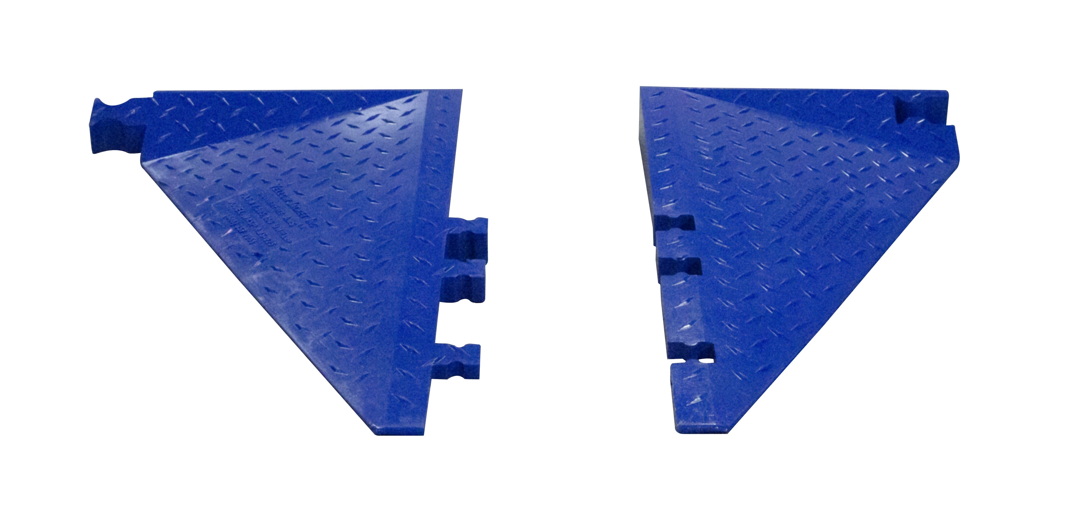 Cable Protector - Yellow Jacket - 3-Ch - 2.25" Ams - ADA - Male Barrier Free Ramp - Blue - WSA-225-BFM-BLU