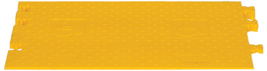 Cable Protector - Yellow Jacket - 3-Ch - 2.25" - Ams - ADA - Male Ramp - Yellow - WSA-225-RMAH-DY