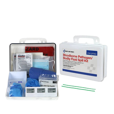 First Aid Only Wall-Mount Bloodborne Pathogen & Bodily Fluid Spill Kit - 214-U/FAO