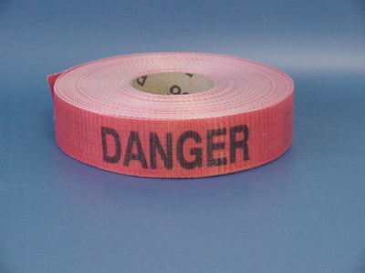 DANGER WOVEN PLASTIC BARRIER TAPE - 2 INCH