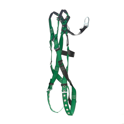 MSA V-FORM Harness w/Back D-Ring with D-Ring Extender - Tongue Buckle Leg Straps Quick Connect Chest Buckle - Extra Small - 10208274