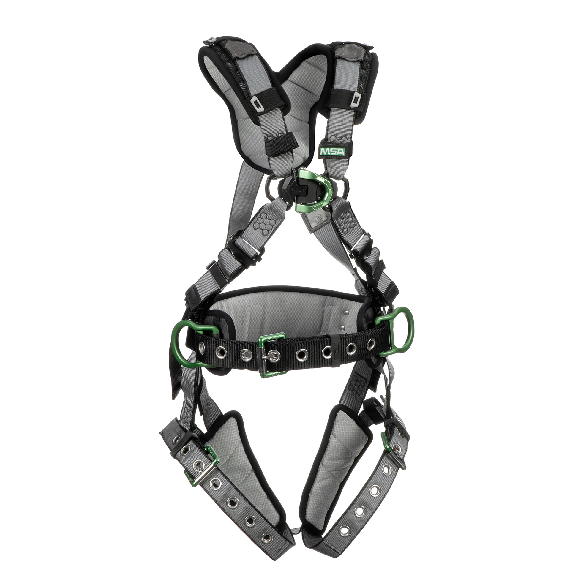MSA V-FIT Construction Harness w/Back & Side D-Rings - Tongue Buckle Leg Straps - Shoulder & Leg Padding - Standard - 10195181