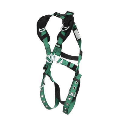MSA V-FORM Harness w/Back & Shoulder D-Rings - Tongue Buckle Leg Straps - Extra Small - 10197218