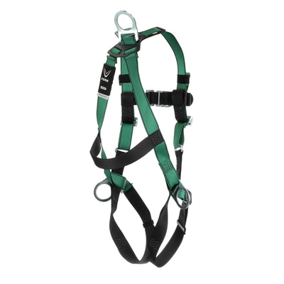 MSA V-FORM Harness w/Back, Front & Side D-Rings - Qwik-Fit Leg Straps - Extra Large - 10197437