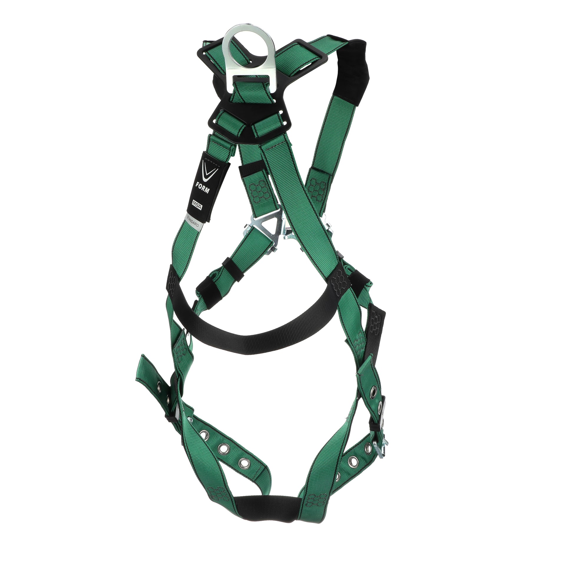 MSA V-FORM Harness w/Back D-Ring - Tongue Buckle Leg Straps - Super Extra Large - 10197201
