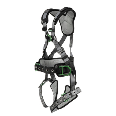 MSA V-FIT Construction Harness w/Back & Side D-Rings - Tongue Buckle Leg Straps - Shoulder & Leg Padding - Standard - 10195181