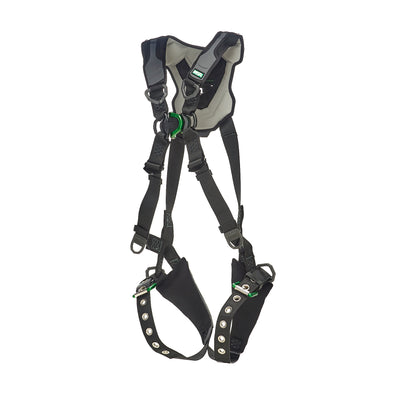 MSA V-FLEX Harness w/Back & Front D-Rings - Tongue Buckle Leg Straps - Super Extra Large - 10211323
