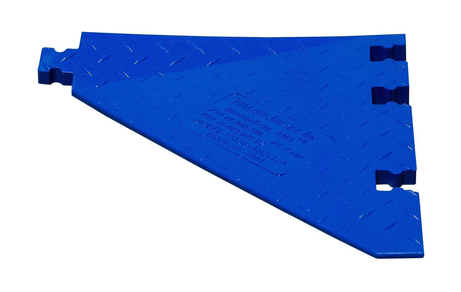 Cable Protector - Yellow Jacket - 5-Ch - 1.25" Ams - ADA - Female Barrier Free Ramp - Blue - WSA-125-BFF-BLU