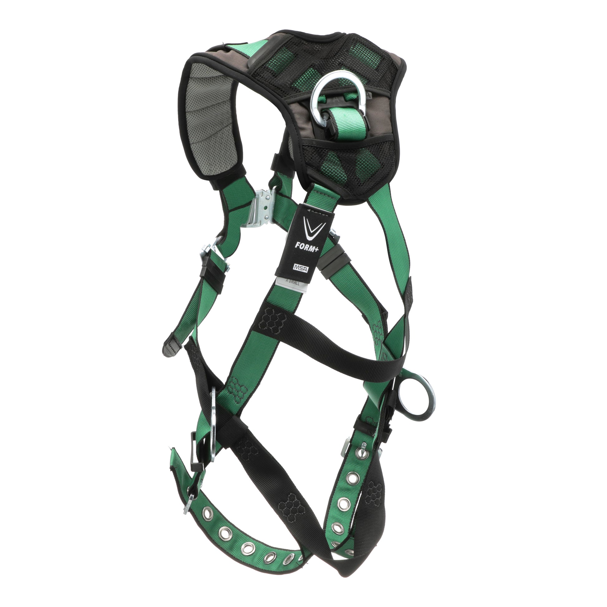 MSA V-FORM+ Harness w/Back & Side D-Rings - Tongue Buckle Leg Straps - Standard - 10206089